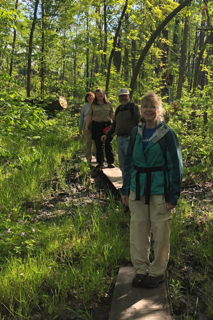 Hikers on Kettle Moraine North. Wisconsin. 